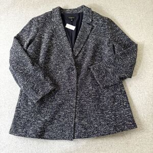 Talbots Navy Black Speckled Knit Blazer